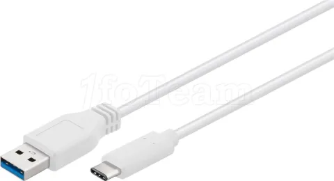 Photo de Cable Goobay USB 3.0 Type C - A 1m MM (Blanc)