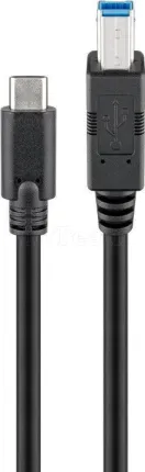 Photo de Cable Goobay USB 3.0 Type C - Type B 1m MM (Noir)