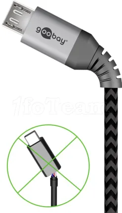 Photo de Cable Goobay USB 3.0 vers Micro USB 2m (Gris)