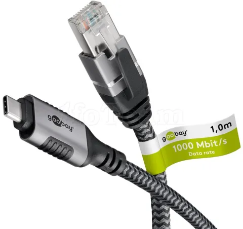 Photo de Cable Goobay USB vers RJ45 1m (Gris)