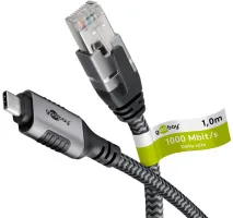 Photo de Cable Goobay USB vers RJ45 1m (Gris)