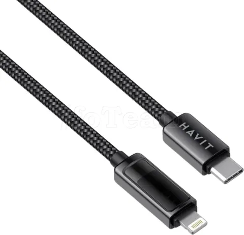 Photo de Câble Havit CB6246 USB-C vers Lightning 1,2m M/M 20W (Noir)