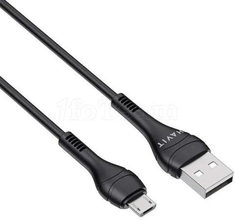 Photo de Câble Havit CB706 USB-A vers Micro-USB 1m M/M 26W (Noir)