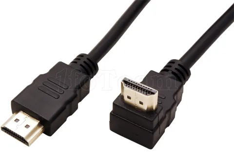 Photo de Câble HDMI 1.4 Goobay coudé 1m M/M (Noir)