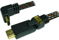 Photo de Câble HDMI 1.4 Heden coudé à 90° 2m M/M (Noir)