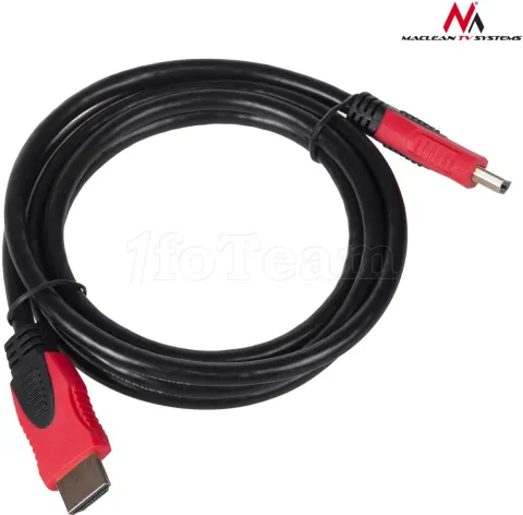 Photo de Cable HDMI 2.0 Maclean 5m M/M (Noir/Rouge)