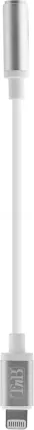 Photo de Cable Lightning T'nB vers Jack audio 3,5mm M/F 15cm (Argent)