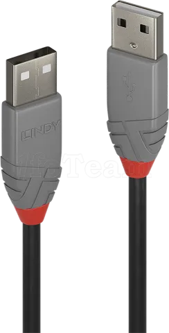 Photo de Cable Lindy Anthra Line USB 2.0 A M/M 1m (Gris)