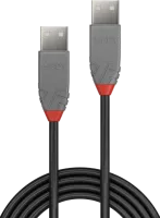 Photo de Cable Lindy Anthra Line USB 2.0 A M/M 1m (Gris)