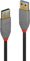 Photo de Cable Lindy Anthra Line USB 3.2 vers USB-A M/M 2m (Gris)