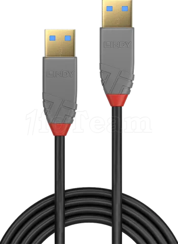 Photo de Cable Lindy Anthra Line USB 3.2 vers USB-A M/M 3m (Gris)