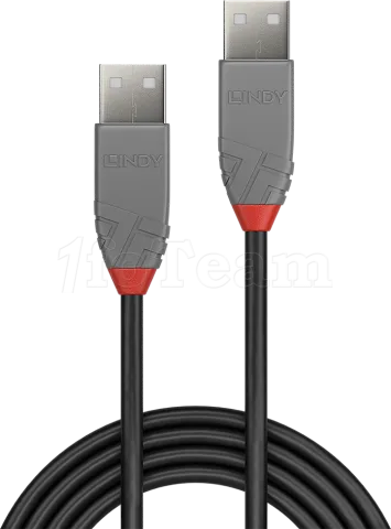 Photo de Cable Lindy USB 2.0 type A M/M 3m (Gris)