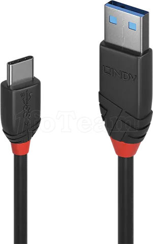 Photo de Cable Lindy USB 3.2 vers type C M/M 50cm (Noir)