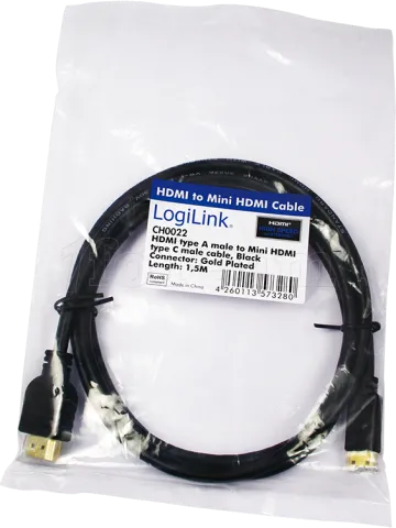 Photo de Cable LogiLink HDMI vers mini HDMI 1.5m M/M