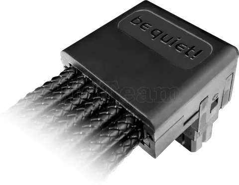 Photo de Cable modulaire Be Quiet 12VHPWR 90° - 1x PCIe 12+4 pins vers 2x PCIe 6 pins(Noir)