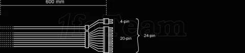 Photo de Cable Modulaire be quiet! CB-6620 - 1x 20+4 pins pour carte mère (Noir)