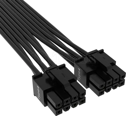 Photo de Cable modulaire Corsair 12VHPWR - 1x PCIe 12+4 pins (Noir)