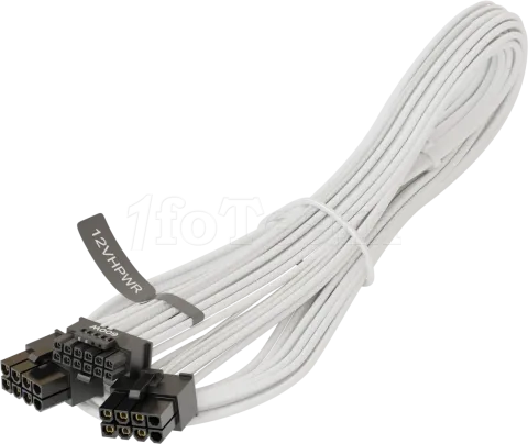 Photo de Cable modulaire Seasonic 12VHPWR - 1x PCIe 12+4 pins (Blanc)