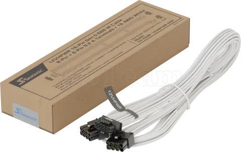 Photo de Cable modulaire Seasonic 12VHPWR - 1x PCIe 12+4 pins (Blanc)