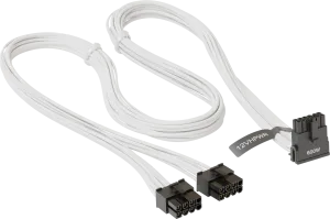 Photo de Cable modulaire Seasonic 12VHPWR - 1x PCIe 12+4 pins coudé 90° (Blanc)