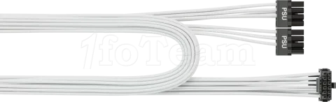 Photo de Cable modulaire Seasonic 12VHPWR - 1x PCIe 12+4 pins coudé 90° (Blanc)