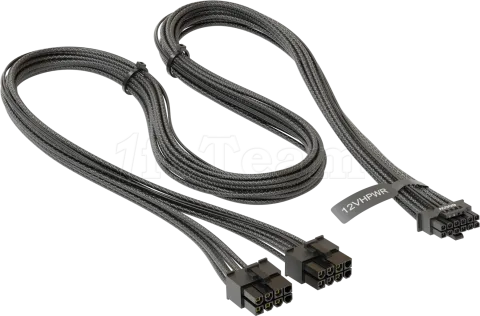 Photo de Cable modulaire Seasonic 12VHPWR - 1x PCIe 12+4 pins vers 2x 8 pins (Noir)