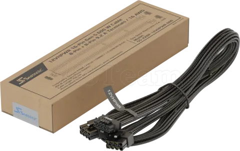 Photo de Cable modulaire Seasonic 12VHPWR - 1x PCIe 12+4 pins vers 2x 8 pins (Noir)