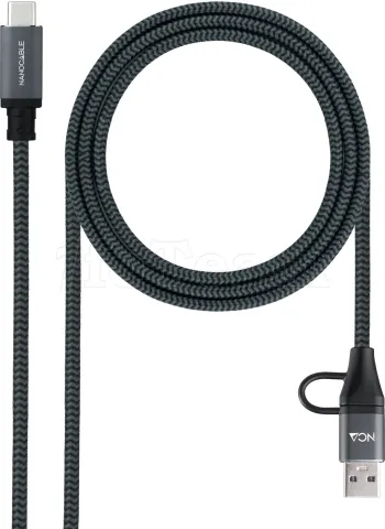 Photo de Cable Nanocable USB-A/USB-C vers USB-C M/M 1.5m (Noir)