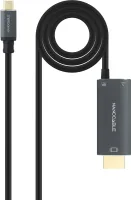 Photo de Cable Nanocable USB-C vers HDMI mâle/USB-C femelle 1.8m (Noir)
