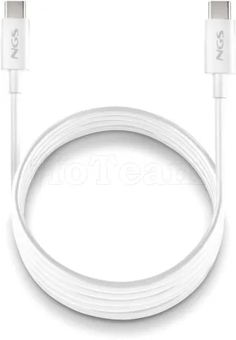Photo de Cable NGS Zyro USB-C M/M 1m 60W (Blanc)