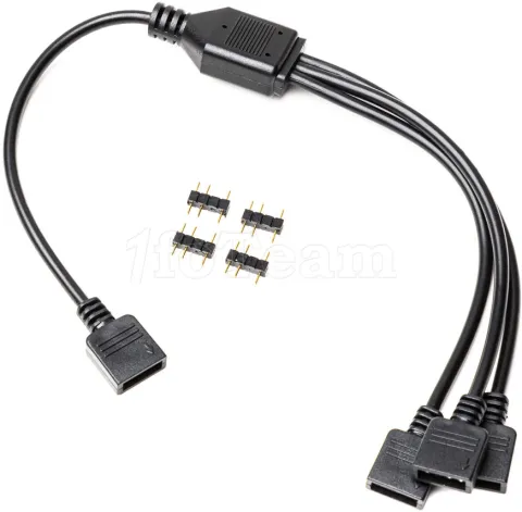Photo de Câble répartiteur RGB Ekwb EK-Loop Splitter pour 3 dispositifs 30cm (Noir)