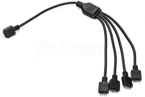 Photo de Câble répartiteur RGB Ekwb EK-Loop Splitter pour 4 dispositifs 30cm (Noir)