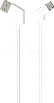 Photo de Cable rotatif Green_e USB 3.0 type C vers USB-A M/M 1,2m (Noir)