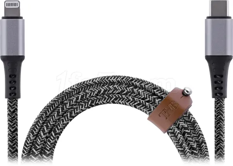 Photo de Câble T'nB USB-C - Lightning M/M 1,5m (Noir/Gris)