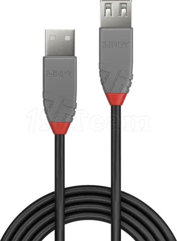 Photo de Cable USB 2.0 Lindy 20cm M/F (rallonge)