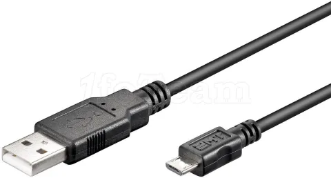 Photo de Cable USB 2.0 type A - Micro B Goobay M/M 1,80m (Noir)