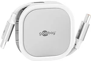 Photo de Cable rétractable Goobay (Noir)