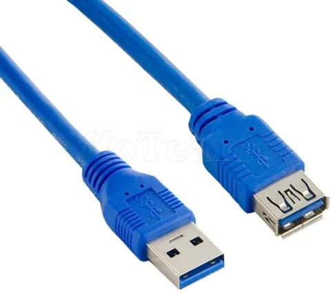 Photo de Cable USB 3.0 4World 5m M/F (rallonge) (Bleu)