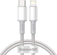Photo de Cable USB 3.0 type C Baseus High Density vers Lightning M/M 1m 20W (Blanc)