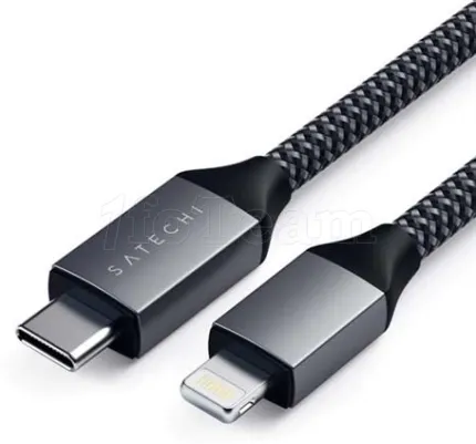 Photo de Cable USB-C Satechi vers Lightning MFi 1,8m (Noir)