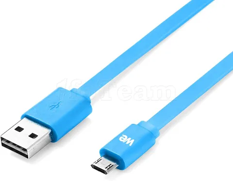 Photo de Cable USB We vers Micro USB 2m plat (Bleu)