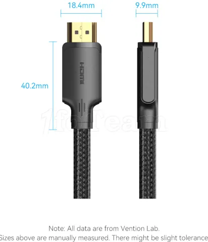 Photo de Câble Vention 4K HDMI 2.0 M/M 1.5m (Noir)
