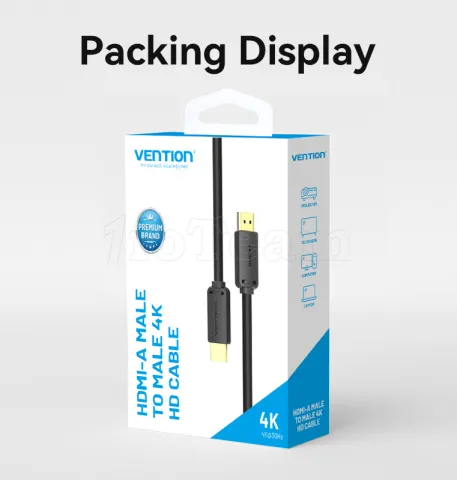 Photo de Câble Vention 4K HDMI M/M 2m (Noir)