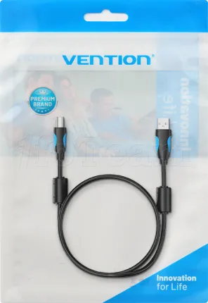 Photo de Cable Vention USB 2.0 A/B M/M 2m (Noir)