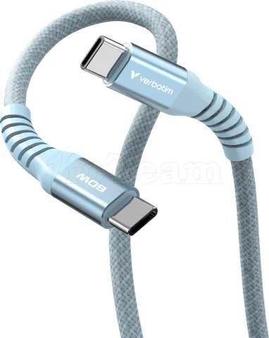 Photo de Câble Verbatim USB-C magnétique 1,2m M/M 60W (Bleu)