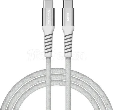 Photo de Câble Verbatim USB-C magnétique 1,2m M/M 60W (Gris)