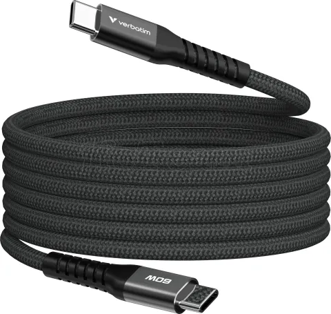 Photo de Câble Verbatim USB-C magnétique 1,2m M/M 60W (Noir)