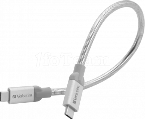 Photo de Câble Verbatim USB-C M/M 30cm (Blanc/Gris)