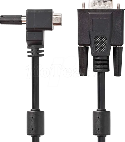Photo de Cable VGA Nedis 2m M/M coudé à 90° (Noir)