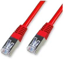 Photo de Câble/Cordon réseau RJ45 Catégorie 6 FTP (F/UTP) Droit 1m (Rouge)